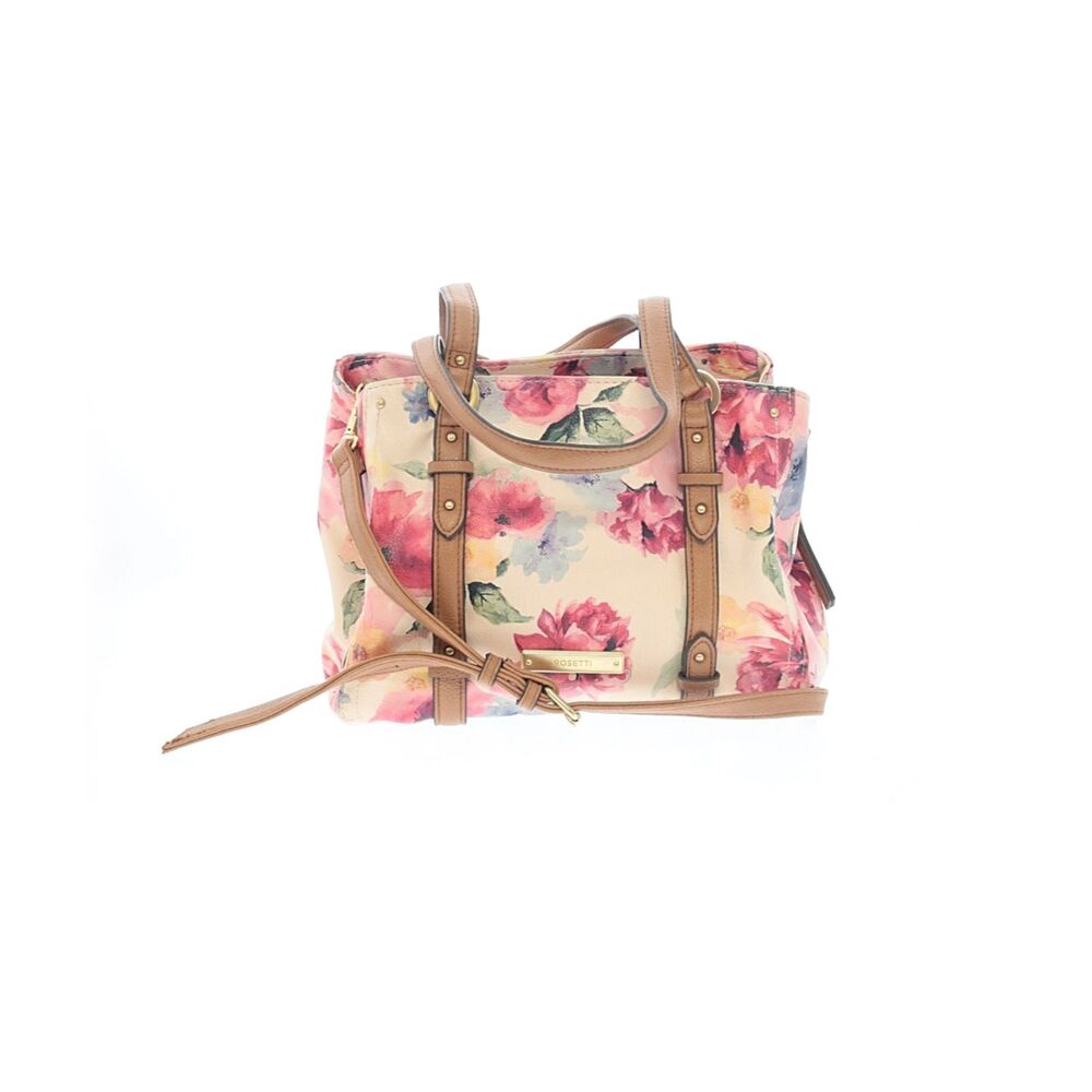 Rosetti Floral Satchel Crossbody Bag Pink Cream Watercolor Purse Shoulder Tote